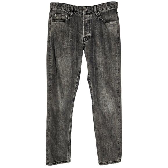 ALLSAINTS JACK SELVEDGE Men's Black Washed Jean Pant - Size 30 (180/76A) - Picture 1 of 15